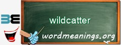 WordMeaning blackboard for wildcatter